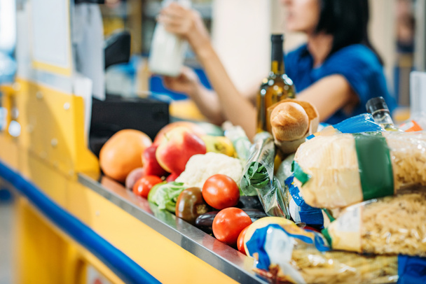 food at cash point in supermarket - Fotografie, Obrázek