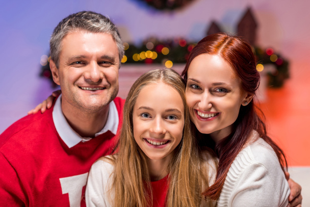 boldog család, karácsony - Fotó, kép
