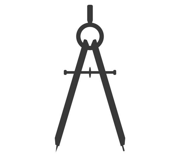 icône boussole sur fond blanc - Vecteur, image