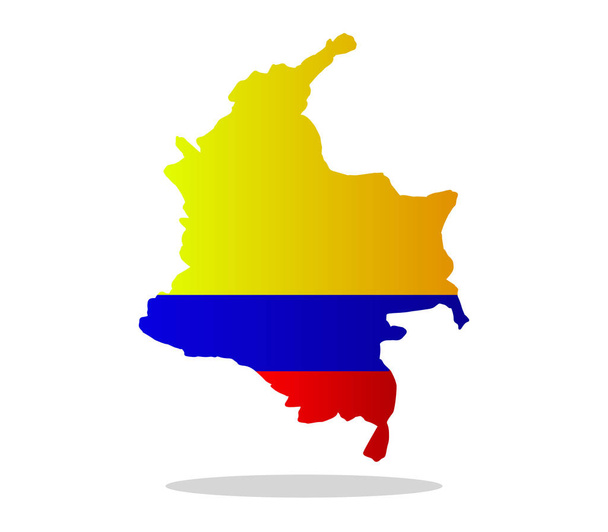 Kolumbien Karte auf weißem Hintergrund - Vektor, Bild