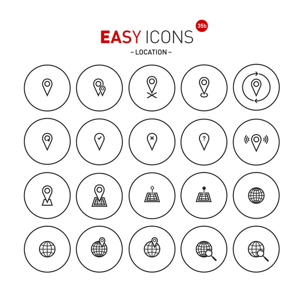 Easy icons 35b Location - Vetor, Imagem