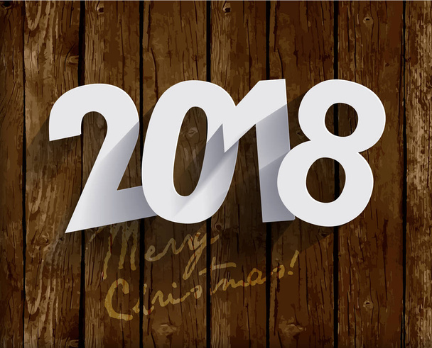 2018 Happy New Year card  - Vector, Image