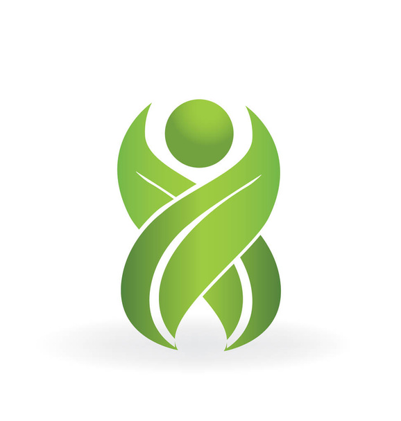 Gesunde Natur Blatt Spa-Logo - Vektor, Bild