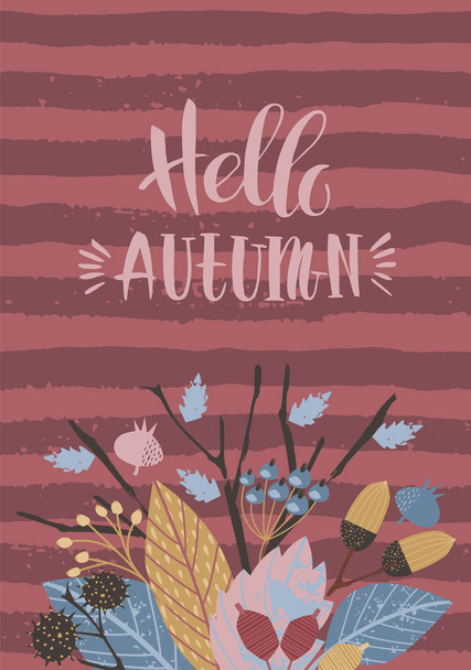 Autumn templates. Vector design for card, poster, flyer, web and other users. - ベクター画像