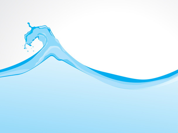 抽象的な青い水の波 - ベクター画像