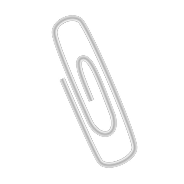 Metal clip. Isolated office object - Vector, Image