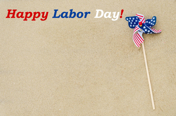 Labor day background on the beach - Photo, Image