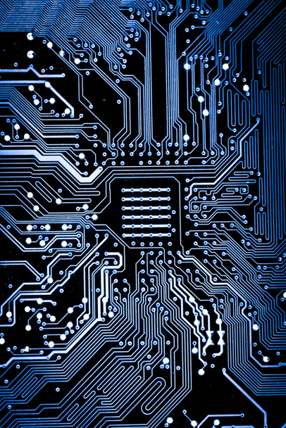 Abstract, close-up de Circuitos Eletrônicos na tecnologia Mainboard fundo do computador. (placa lógica, placa-mãe do cpu, placa principal, placa do sistema, mobo
) - Foto, Imagem