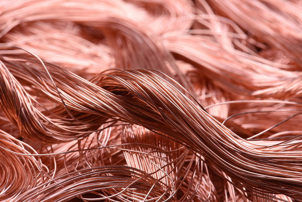 Industria de materias primas y metales de alambre de cobre - Foto, Imagen
