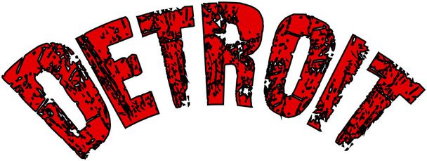 Detroit tekst teken illustratie - Vector, afbeelding