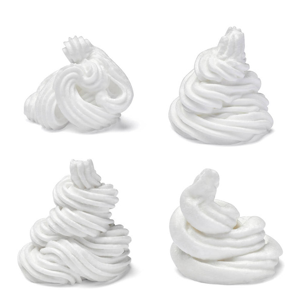 collection de diverses crème fouettée blanche sur fond blanc. chacun est tiré séparément
 - Photo, image