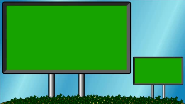 Billboards Move - Chroma Key Screens - Background For Video Editing - Footage, Video