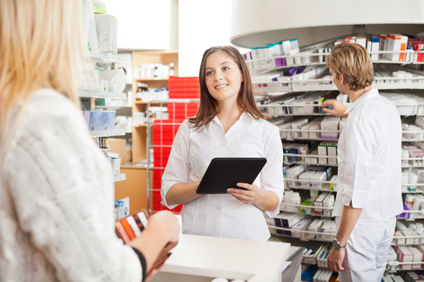 Pharmacist with Digital Tablet - Фото, зображення