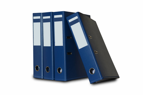 Blue office folder isolated on white. - Photo, Image