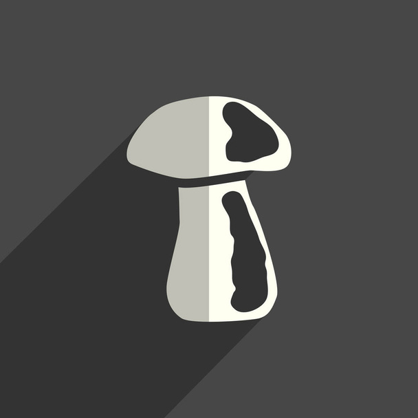 Mushrooms flat icons with of shadow. Vector illustration - Vecteur, image
