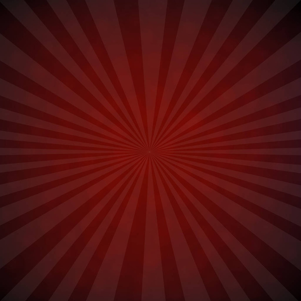 Dark Red Burst Retro Poster - Vector, Image