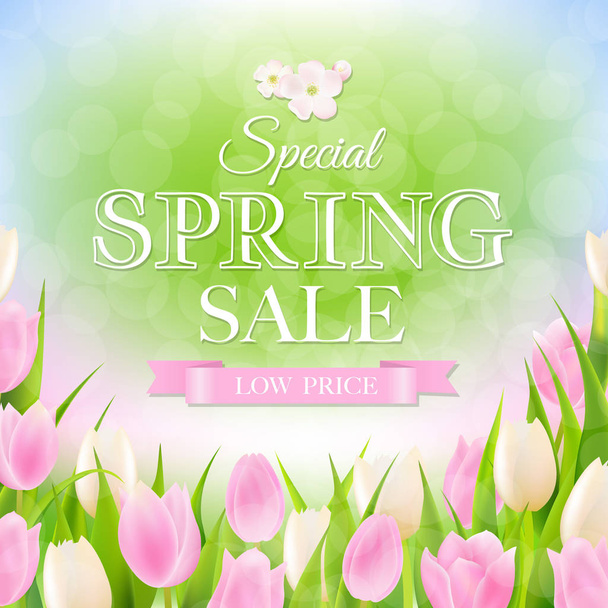Spring Sale Poster - Vector, Image