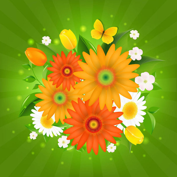 Spring Flowers illustration  - Vettoriali, immagini