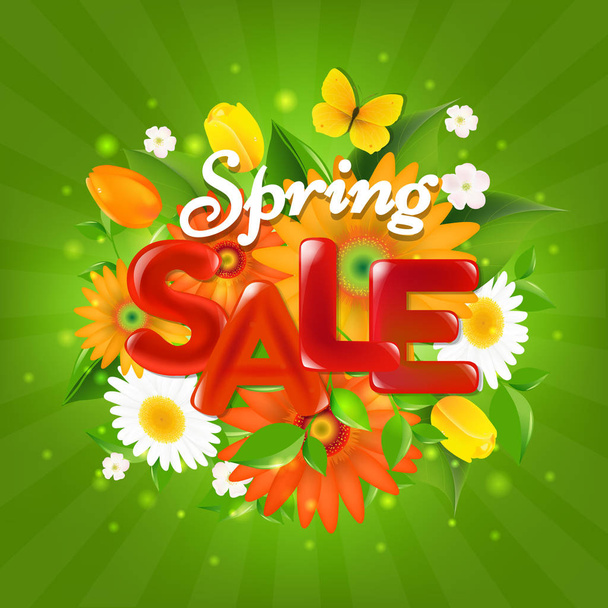 Spring Sale Poster - Vector, Image