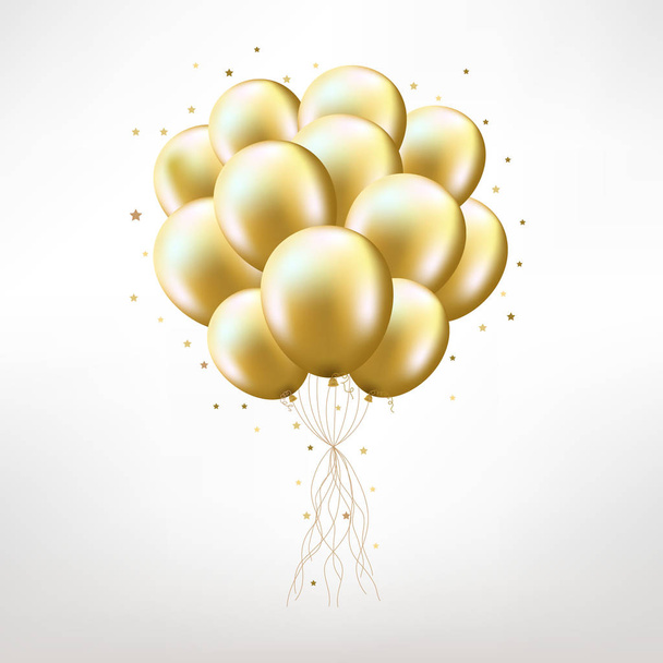 Χρυσή αερόστατα, απομονωμένοι  - Διάνυσμα, εικόνα