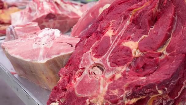 Hovězí maso na trh - Záběry, video