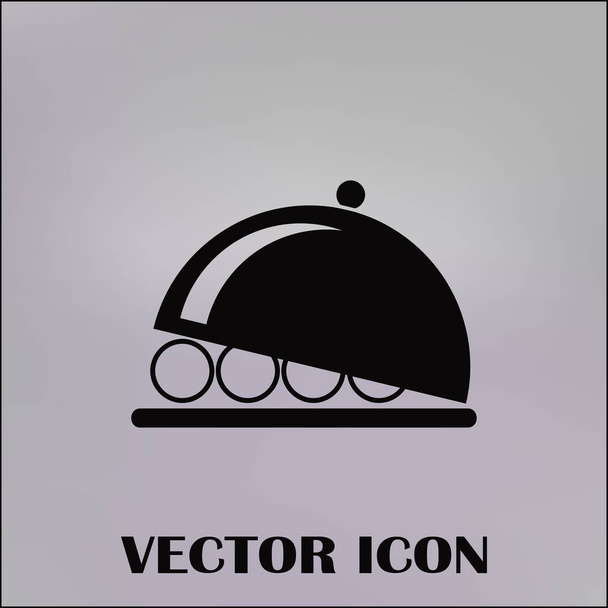 talíř ikonu vektorové ilustrace. - Vektor, obrázek