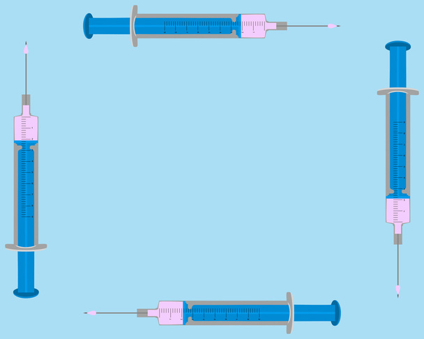 Illustratie van gevulde injecties - Foto, afbeelding