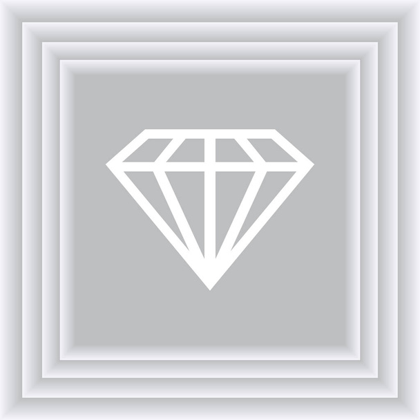 Linie Diamant-Vektorsymbol - Vektor, Bild