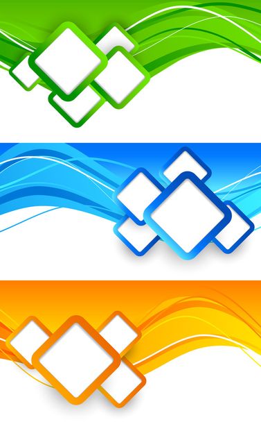 Conjunto de banners con cuadrados
 - Vector, Imagen