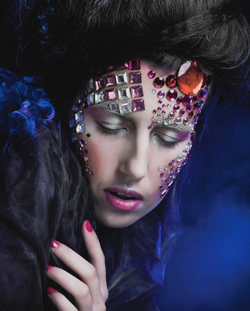 Halloween Beauty style woman makeup - Fotoğraf, Görsel