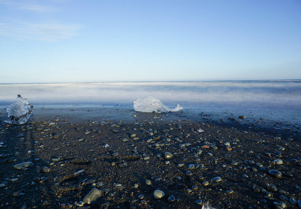 Ice blocks at Diamond beach in summer, Iceland. - Photo, Image
