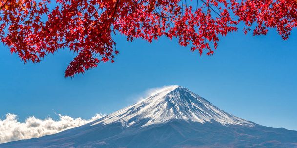 秋の色は、日本ではマウント富士 - 写真・画像