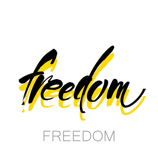 freedom lettering template - Διάνυσμα, εικόνα