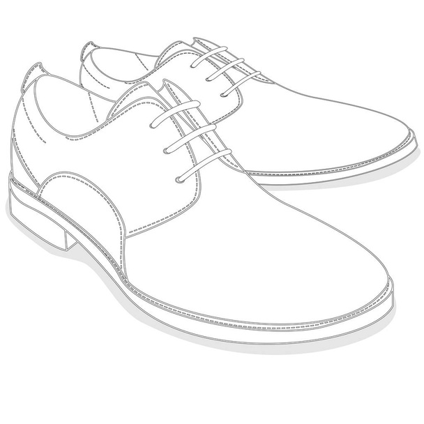 Мужская обувь иллюстрация изолированы
 - Вектор,изображение