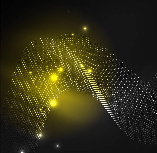 Onde lumineuse 3D de particules lumineuses
 - Vecteur, image