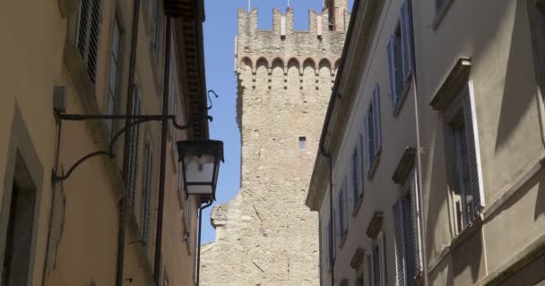 The facade of the Cathedral of San Donato. Arezzo, Tuscany (Italy) - Footage, Video