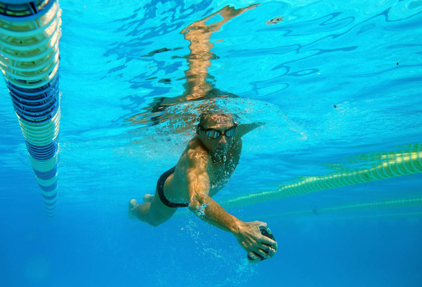 Swimmer in the swimming pool - Foto, imagen