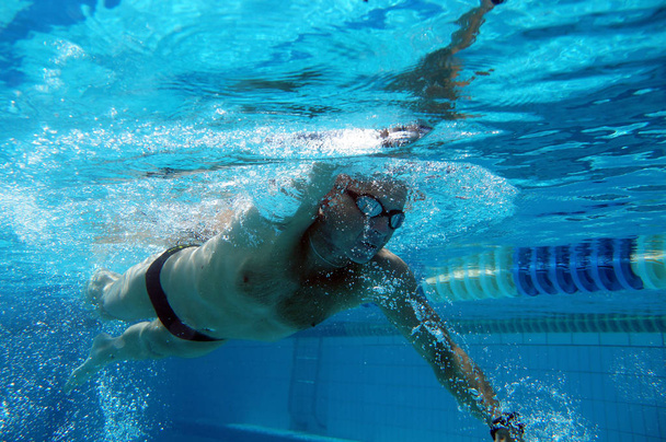 pływak w basenie - Zdjęcie, obraz