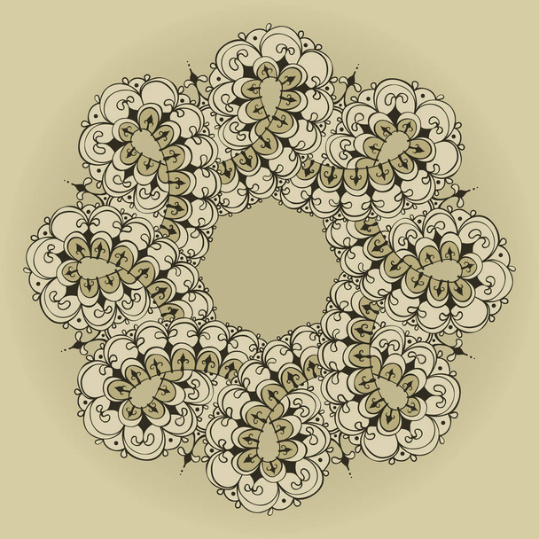 Mandala. Infinity ornament template in doodle style - Vektör, Görsel