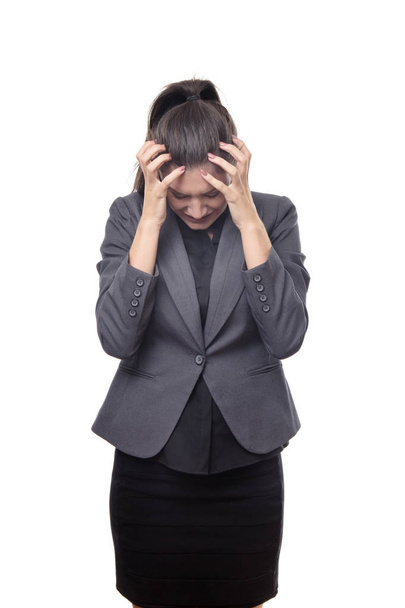business woman stressed and finding work hard - Φωτογραφία, εικόνα