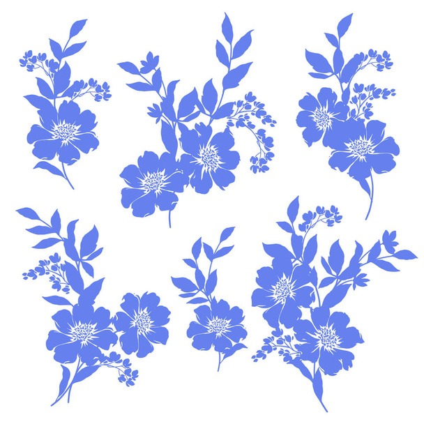 Flower illustration material - Вектор,изображение