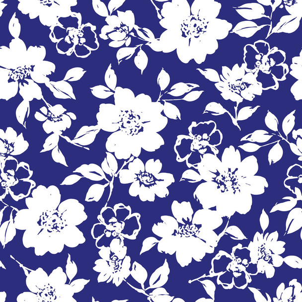 Flower illustration pattern - Wektor, obraz
