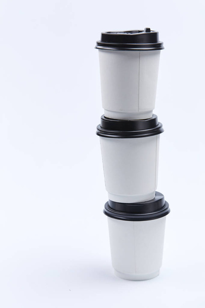 paper cups of coffee  - Фото, изображение