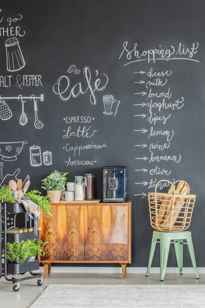Kitchen interior with coffee maker - Foto, imagen