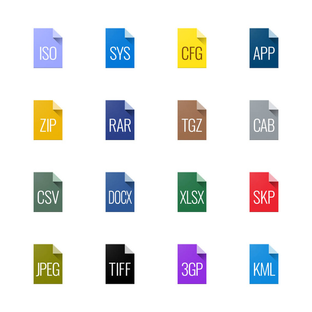 File type icons - Diversen - Vector, afbeelding