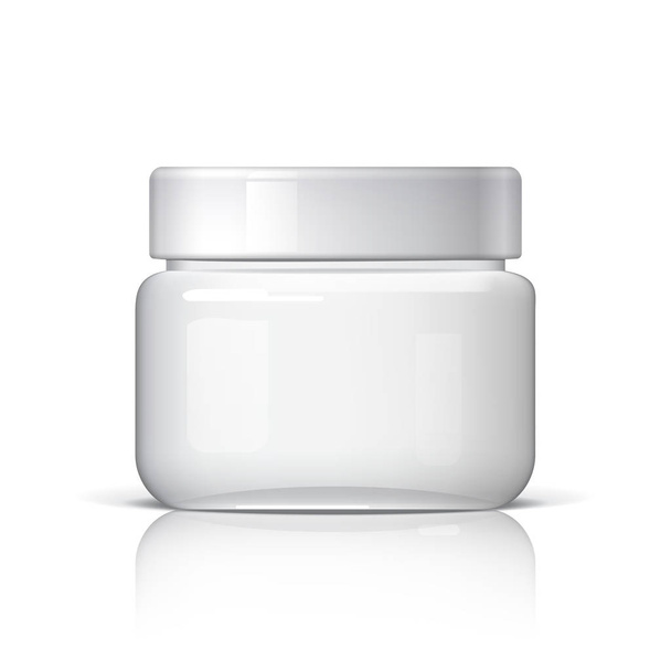 Realistic cosmetic jar on a white background. - Vektor, Bild