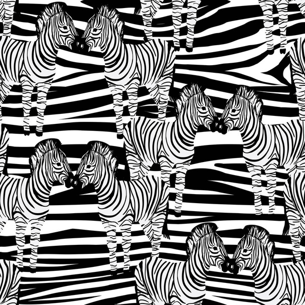 Zebra pattern, vector, illustration - Wektor, obraz