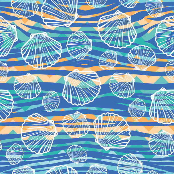 shell pattern, vector, illustration - Vetor, Imagem