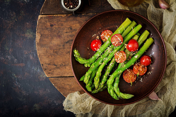 salad of asparagus and tomatoes - Photo, Image