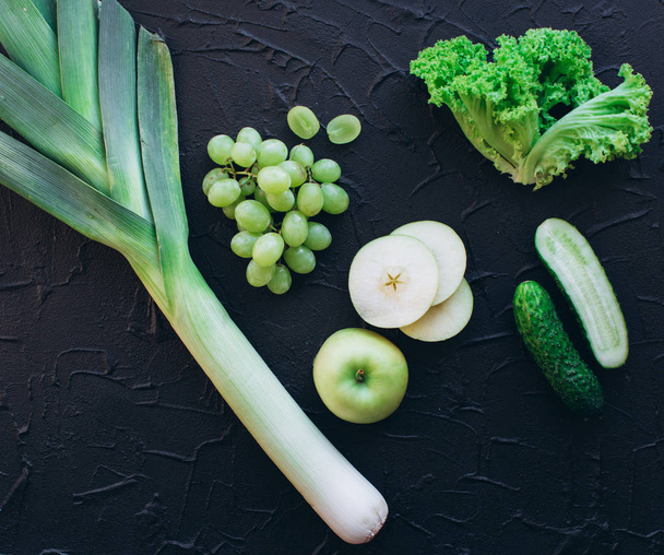 緑の果物と野菜 - 写真・画像